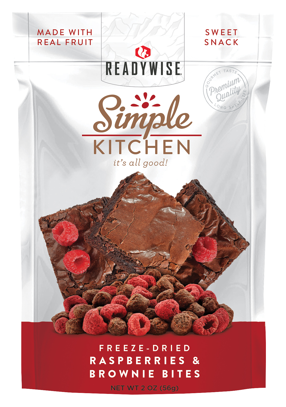 ReadyWise Simple Kitchen FreezeDried Raspberries and Brownie Bites